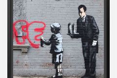 Banksy-Ghetto-4-Life-Framed-Canvas-Print-8x8-200122-800x800